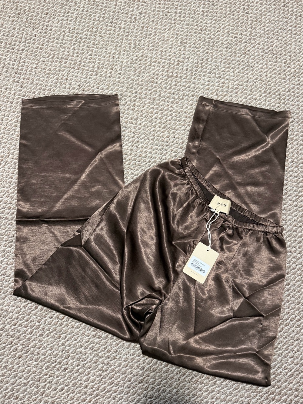 M-Kae Ames Satin Pants - Espresso - Picture 5 of 6
